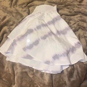 lululemon athletica White & Light Purple Tie-Dye Skater Skirt